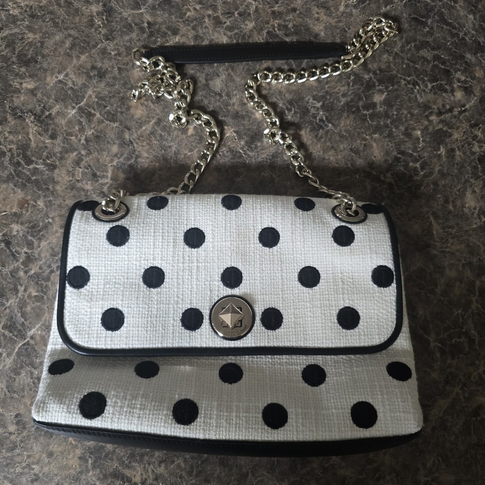 Kate Spade Natalia Square Embroidered Polka Dot Crossbody Handbag